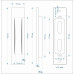 Ручки-купе для раздвижных дверей прямоугольные SDH-03 GR (графит, комплект 2 шт.)